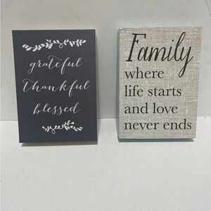 Handwritten Wood Inspirational Encouraging Decor Sitter Set